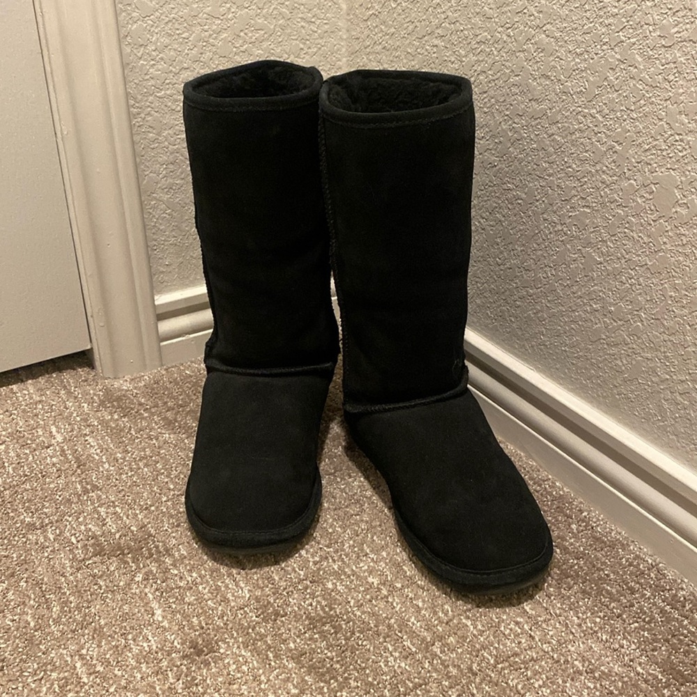 Bjorndal Black Furry Boots Size 9